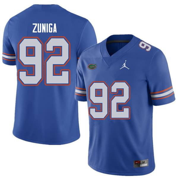 NCAA Florida Gators Jabari Zuniga Men's #92 Jordan Brand Royal Stitched Authentic College Football Jersey JBJ7164UJ